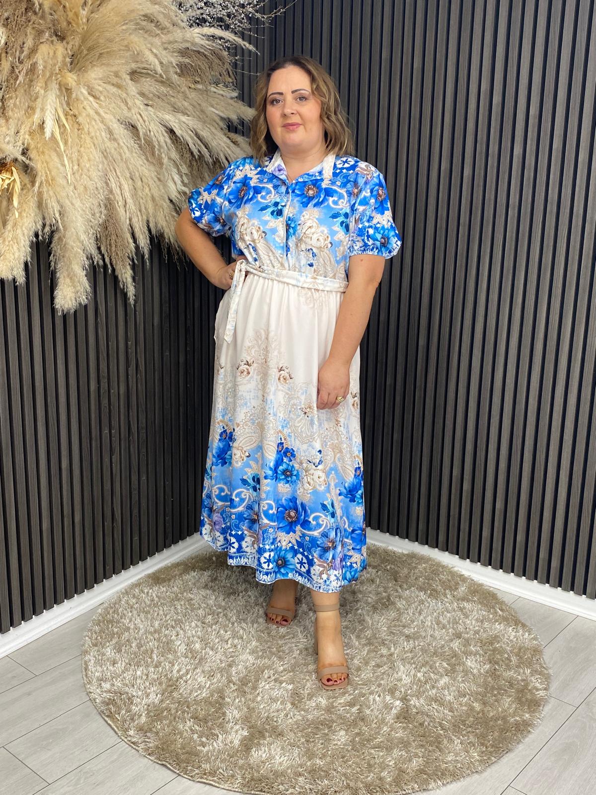 MARBETH DRESS - BLUE