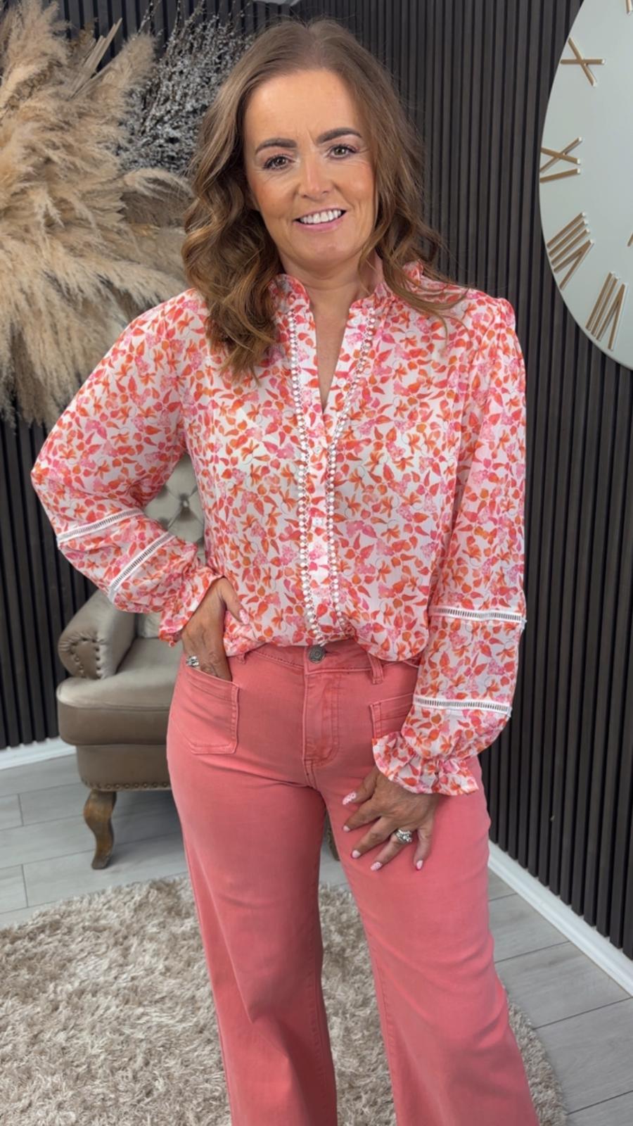 MABEL SHIRT - CORAL
