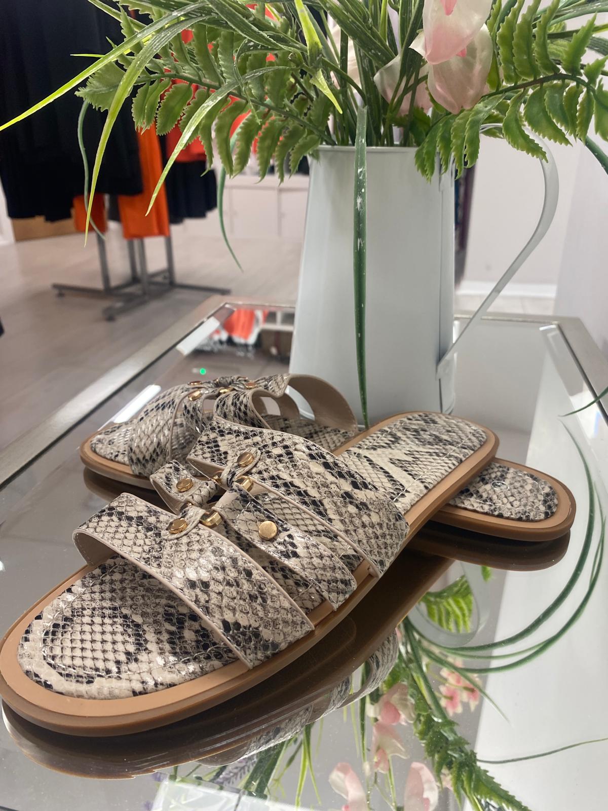 DIANA SANDAL - SNAKE PRINT