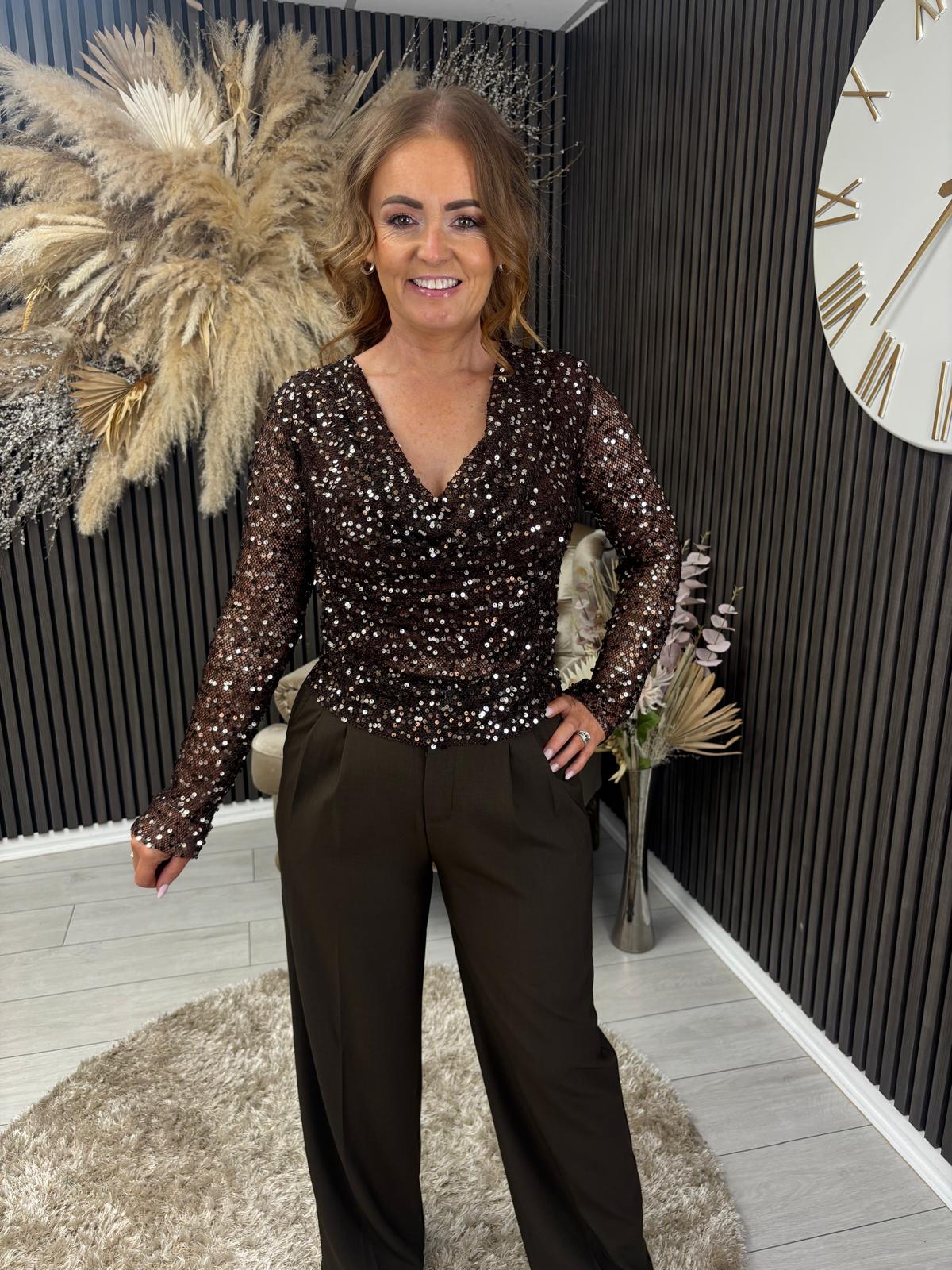 ERIN TROUSER - BROWN